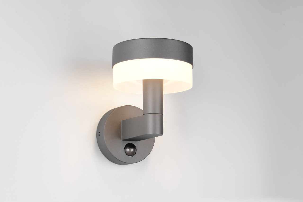 Aplica de perete pentru exterior cu senzor Mackenzie, TRIO, 22x16.5x22.5 cm, 8W, 1x SMD, aluminiu, antracit - imagine 7